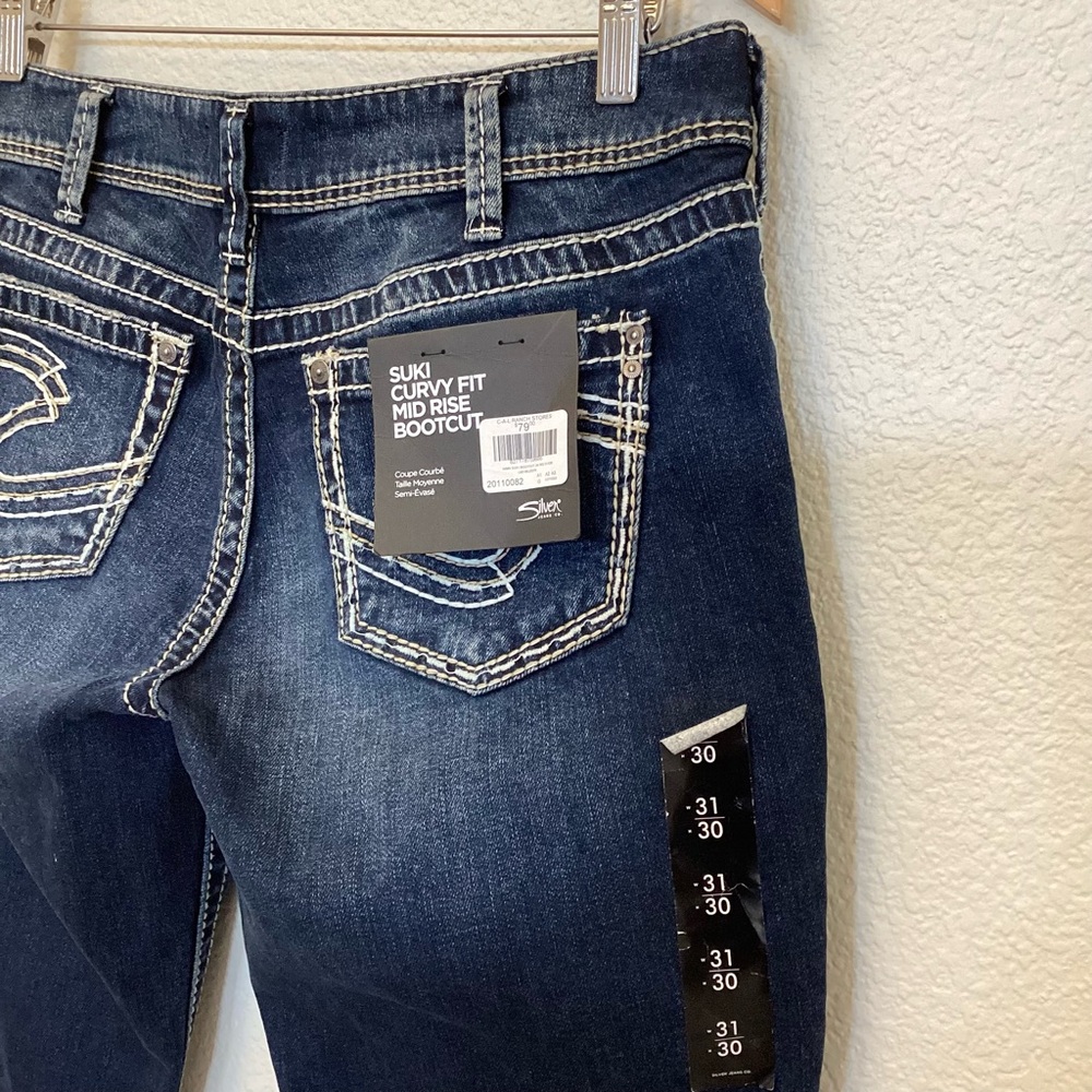Silver Jeans W31/L30 NWT Suki Curvy Mid Rise Bootcut Women’s Jeans L9516SJB376 - Picture 9 of 16
